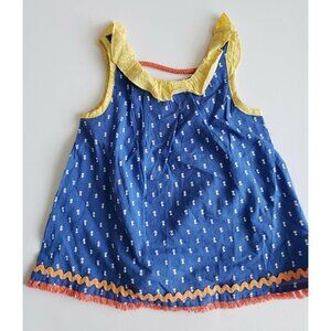 New Matilda Jane Wheelbarrow Race Tunic Sz 4 Blue Yellow Adventure Begins